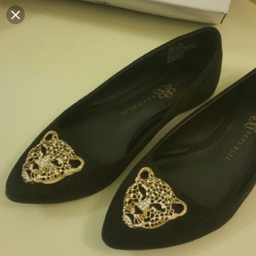 Rock republic black flats sz 10